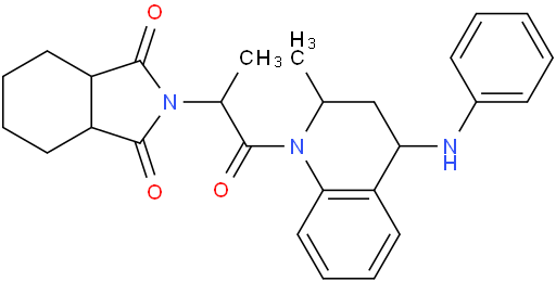 2-[2-[3,4-Dihydro-2-methyl-4-(phenylamino)-1(2H)-quinolinyl]-1-methyl-2-oxoethyl]hexahydro-1H-isoindole-1,3(2H)-dione