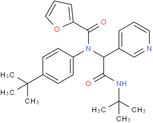 (r)-n-(4-(叔丁基)苯基)-n-(2-(叔丁基氨基)-2-氧代-1-(吡啶-3-基)乙基)呋喃-2-羧酰胺
