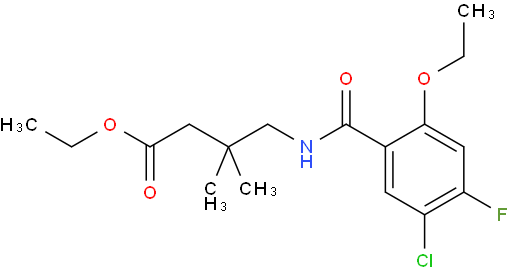 4-[(5-氯-2-乙氧基-4-氟苯甲酰)氨基]-3,3-二甲基丁酸乙酯