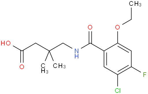 4-(5-氯-2-乙氧基-4-氟苯甲酰氨基)-3,3-二甲基丁酸