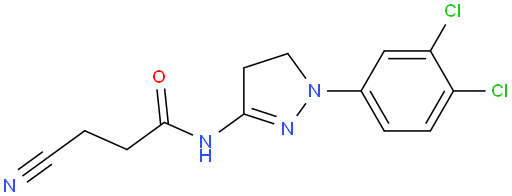 3-氰基-N-(1-(3,4-二氯苯基)-4,5-二氢-1H-吡唑-3-基)丙酰胺