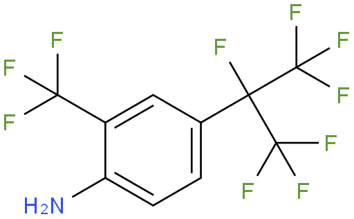 4-​[1,​2,​2,​2-​tetrafluoro-​1-​(trifluoromethyl)​ethyl]​-​2-​(trifluoromethyl)​- Benzenamine