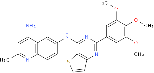 2-methyl-N6-(2-(3,4,5-trimethoxyphenyl)thieno[3,2-d]pyrimidin-4-yl)quinoline-4,6-diamine