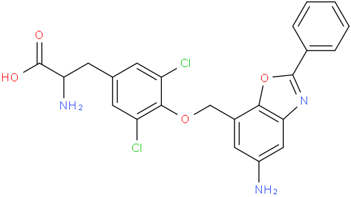 O-[(5-Amino-2-phenyl-7-benzoxazolyl)methyl]-3,5-dichloro-L-tyrosine