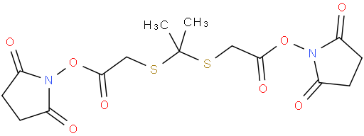 2,​5-​Pyrrolidinedione, 1,​1'-​[(1-​methylethylidene)​bis[thio(1-​oxo-​2,​1-​ethanediyl)​oxy]​]​bis-